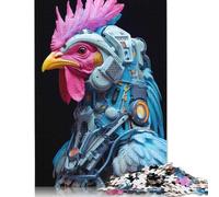 500 Pieces Cyberpunk Chicken 05 Cool Creative Square Jigsaw Puzzles for Adults & Wooden Puzzles Challenging Game 500pcs (52x38cm)
