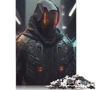 500 Pieces Cyberpunk Security Robot Square Jigsaw Puzzles for Adults And Wooden Puzzles Children Puzzles 500pcs (52x38cm)