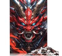 500 Pieces Cyborg Red Dragon Puzzle Jigsaw, Difficulty Puzzle Jigsaw Educational Game Toy Family Decoration 500pcs (52x38cm)