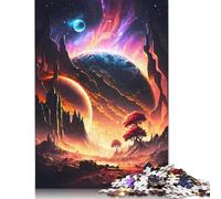 500 Pieces Dawn Of Cosmos Heaven Creative Square Jigsaw Puzzles for Adults & Wooden Puzzles Challenging Game 500pcs (52x38cm)