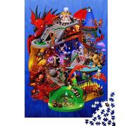 500 Pieces Demon's Demake Creative Square Jigsaw Puzzles for Adults And Wooden Puzzles Challenging Game 500pcs (52x38cm)