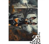 500 Pieces Doberman Jigsaw Puzzle Adults Difficulty Puzzles Educational Toy Games Family Decoration 500pcs (52x38cm)