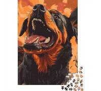 500 Pieces Doberman Jigsaw Puzzles Adults Difficulty Puzzles Strengthen Relationships between Family Members 500pcs (52x38cm)