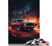 500 Pieces Dreamscape of A Fast Car for Adults Difficult Jigsaw Wooden Puzzle for Adults Christmas Eve Gifts 500pcs (52x38cm)