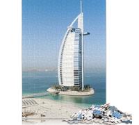 500 Pieces Dubai UAE Burj Al Arab Jigsaw Puzzle Difficulty Puzzle Education Games Toys 500pcs (52x38cm)