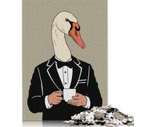 500 Pieces Duck And Coffee Jigsaw Puzzle Puzzle for Adults And Teenager For Family Fun & Game Night 500pcs (52x38cm)