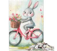 500 Pieces Easter Cute Bunny for Adults Difficult Jigsaw Wooden Puzzle for Adults Christmas Eve Gifts 500pcs (52x38cm)