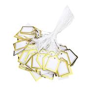 500 Pieces Elegant Trapezoid Shaped Prices Labels Metallic Gold Paper Hanging for Boutique Merchandise Recyclable Trapezoid Product