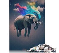 500 Pieces Elephants Flying Jigsaw Square Puzzle for Adults Wooden Puzzles Unique Challenge Games 500pcs (52x38cm)