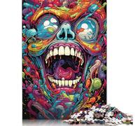 500 Pieces Evil Hell Monster Puzzle Jigsaw, Difficulty Puzzle Jigsaw Educational Game Toy Family Decoration 500pcs (52x38cm)