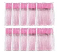 500 Pieces Eyelashes/Eyebrows Brushes, 10CM Lash Removal Cleaning Tools, Crystal Handle, Makeup Tools Mascara Wands(Simple Packaging)-(Crystal Pink)