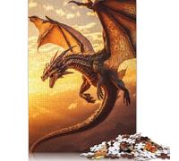 500 Pieces Fairytale Flying Dragon Jigsaw Puzzle Jigsaws for Adults for Adults& Teenagers Age 12 Years Up 500pcs (52x38cm)