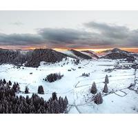 500 Pieces Family Fun Jigsaws Puzzles for Adults Gifts - Hills snowy aerial view 52x38cm