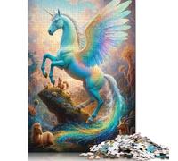 500 Pieces Fantastical Pegasus Safari for Adults Difficult Jigsaw Wooden Puzzle for Adults Christmas Eve Gifts 500pcs (52x38cm)
