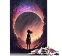 500 Pieces Fantasy Cosmic Landscape Creative Square Jigsaw Puzzles for Adults & Wooden Puzzles Challenging Game 500pcs (52x38cm)