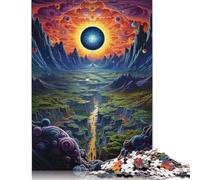 500 Pieces Fantasy Cosmic Planet Puzzle Jigsaw Difficulty Puzzle Jigsaw Educational Game Toy 500pcs (52x38cm)