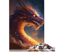 500 Pieces Fire Dragon in Heaven Jigsaw Puzzles for Adults Jigsaw Puzzle for Family Time Brain Challenge 500pcs (52x38cm)