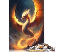 500 Pieces Fire Dragon in Heaven Puzzles Jigsaw Difficulty Puzzle Jigsaw Educational Games Toy 500pcs (52x38cm)