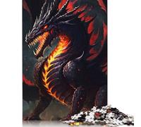 500 Pieces Fire Dragon Puzzle Jigsaw Adults Puzzles Difficulty Jigsaw Educational Game Toy 500pcs (52x38cm)