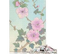 500 Pieces Flower Japan Painting for Adults Difficult Jigsaw Puzzles for Adults Family Fun Jigsaws Puzzles 500pcs (52x38cm)