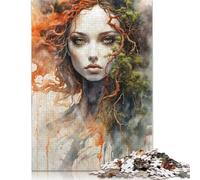 500 Pieces Forest Fire Nymph Creative Square Jigsaw Puzzles for Adults And Wooden Puzzles Challenging Game 500pcs (52x38cm)