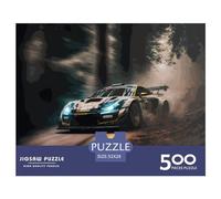 500 Pieces Forest Rally Car Race Jigsaw Square Puzzle for Adults Wooden Puzzles Unique Challenge Games 500pcs (52x38cm)