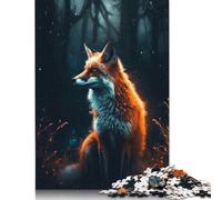 500 Pieces Fox Glowing Jigsaw Puzzle Puzzles for Adults Puzzle for Adults And Teenager 500pcs (52x38cm)