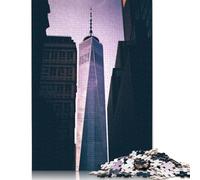 500 Pieces Freedom Tower Square Jigsaw Puzzles for Adults And Wooden Puzzles Children Puzzles 500pcs (52x38cm)