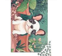 500 Pieces FRENCH BULLDOG Puzzle Jigsaw, Difficulty Puzzle Jigsaw Educational Game Toy Family Decoration 500pcs (52x38cm)