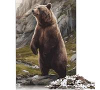 500 Pieces Funny Bear Jigsaw Puzzle Puzzle for Adults And Teenager For Family Fun & Game Night 500pcs (52x38cm)