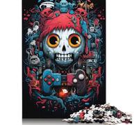 500 Pieces Futuristic Gamer Doodle Jigsaw Puzzle Difficulty Puzzle Education Games Toys 500pcs (52x38cm)