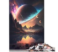 500 Pieces Galactic Horizon Landscape Creative Square Jigsaw Puzzles for Adults And Wooden Puzzles Challenging Game 500pcs (52x38cm)