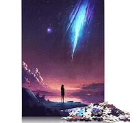 500 Pieces Galactic Sunset Gaze Square Jigsaw Puzzles for Adults And Wooden Puzzles Children Puzzles 500pcs (52x38cm)