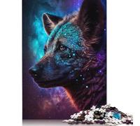 500 Pieces Galaxy African Hyena Jigsaw Puzzles Adults Difficulty Puzzles Strengthen Relationships between Family Members 500pcs (52x38cm)