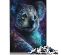 500 Pieces Galaxy Animal Koala Puzzle Jigsaw Difficulty Puzzle Jigsaw Educational Game Toy 500pcs (52x38cm)