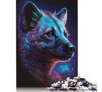 500 Pieces Galaxy Art African Hyena Puzzle Jigsaw, Difficulty Puzzle Jigsaw Educational Game Toy Family Decoration 500pcs (52x38cm)