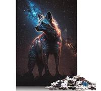 500 Pieces Galaxy Art African Hyena Puzzles Jigsaw Adults Difficulty Puzzles Jigsaw Educational Games Toy Family Decoration 500pcs (52x38cm)