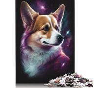 500 Pieces Galaxy Art Corgi Puzzles Jigsaw Adults Difficulty Puzzles Jigsaw Educational Games Toy Family Decoration 500pcs (52x38cm)