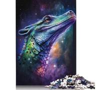 500 Pieces Galaxy Art Crocodile Jigsaw Puzzle Difficulty Puzzle Education Games Toys 500pcs (52x38cm)