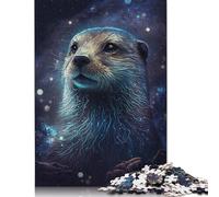 500 Pieces Galaxy Art Otter Puzzles Jigsaw Adults Difficulty Jigsaw Puzzle Relaxing Games Toy 500pcs (52x38cm)