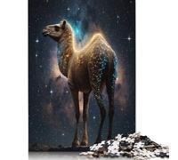 500 Pieces Galaxy Camel Space Jigsaw Puzzles for Adults Jigsaw Puzzle for Family Time Brain Challenge 500pcs (52x38cm)