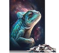 500 Pieces Galaxy Chameleon Jigsaw Puzzles Difficulty Jigsaw Puzzles Education Games Toys 500pcs (52x38cm)