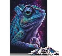 500 Pieces Galaxy Chameleon Puzzle Jigsaw Difficulty Puzzle Jigsaw Educational Game Toy 500pcs (52x38cm)
