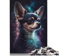 500 Pieces Galaxy Chihuahua Jigsaw Puzzles Difficulty Jigsaw Puzzles Education Games Toys 500pcs (52x38cm)