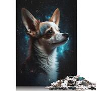 500 Pieces Galaxy Colourful Chihuahua Puzzle Jigsaw, Difficulty Puzzle Jigsaw Educational Game Toy Family Decoration 500pcs (52x38cm)