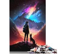 500 Pieces Galaxy Cosmos Explorer Creative Square Jigsaw Puzzles for Adults & Wooden Puzzles Challenging Game 500pcs (52x38cm)