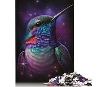 500 Pieces Galaxy Dream Hummingbird Puzzle Jigsaw Difficulty Puzzle Jigsaw Educational Game Toy 500pcs (52x38cm)