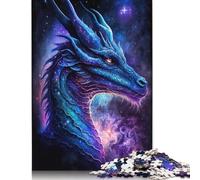 500 Pieces Galaxy Flying Dragon Puzzle Jigsaw Adults Jigsaw Difficulty Jigsaw Educational Game Toy Family Decoration 500pcs (52x38cm)