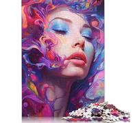 500 Pieces Galaxy Girl No9 Puzzle, Puzzle Jigsaw Puzzles Challenge Jigsaw Puzzle Impossible Puzzle Game for Adults 18+ 500pcs (52x38cm)