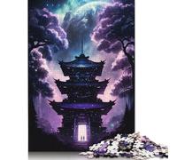 500 Pieces Galaxy Japan Temple Puzzle Jigsaw Difficulty Puzzle Jigsaw Educational Game Toy 500pcs (52x38cm)